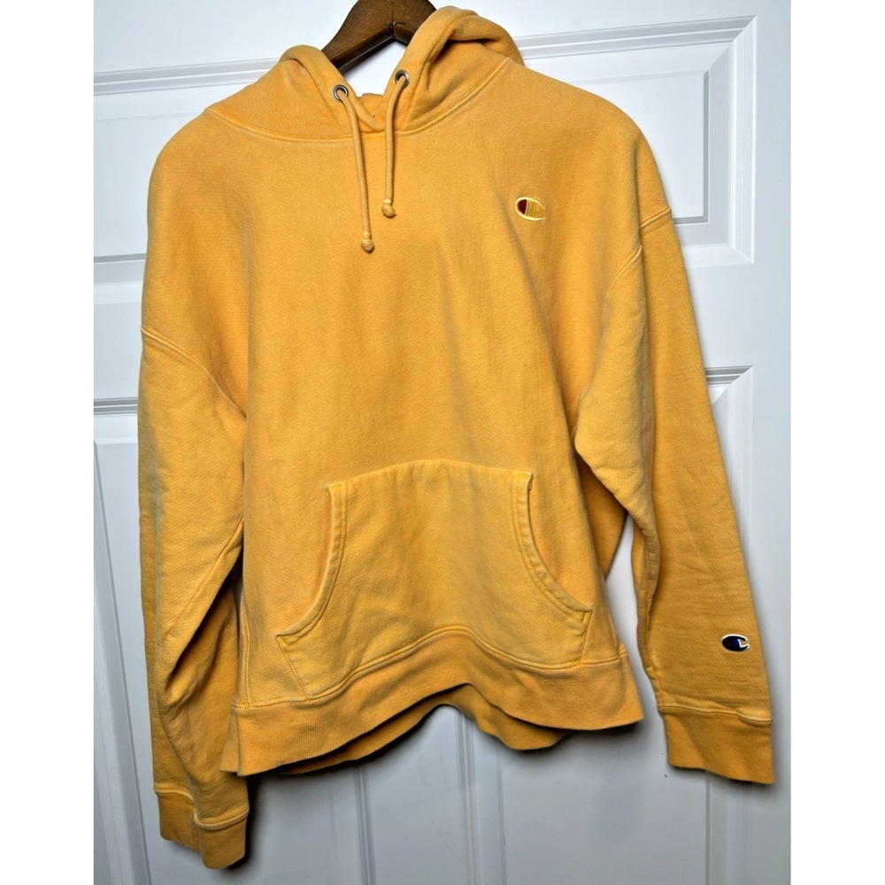 Champion‎ Women's Garment Dyed Hoodie WL266 EMB Peach XL  Embroidered Logo